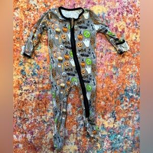 Kickee Pants Gray Halloween Treats Kids Footie